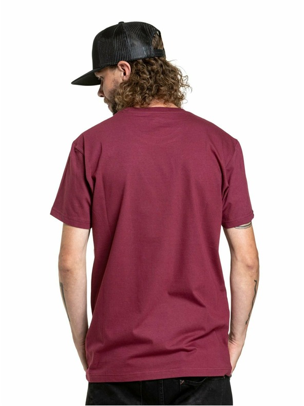 Meatfly Meatfly Herren T-Shirt MF Logo Dark Wine | Rot | Größe