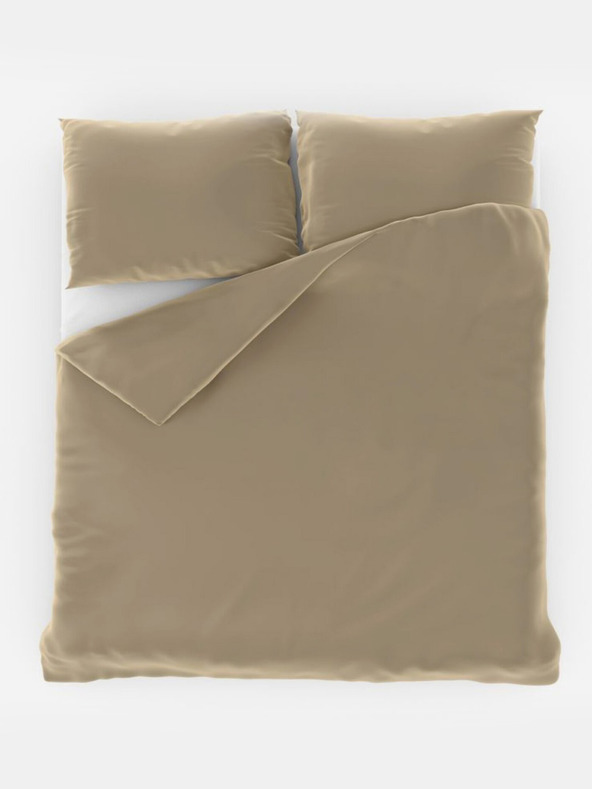 Kvalitex Französische Satin-Bettwäsche LUXURY COLLECTION 1+2, 240x200, 70x90cm beige