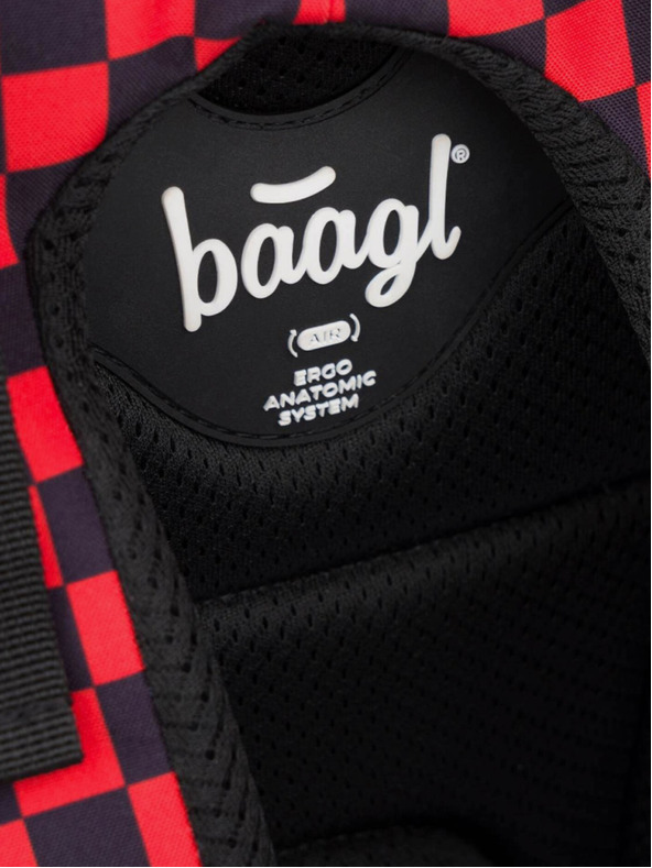 BAAGL  Roter Schulrucksack skate teribear Baagl