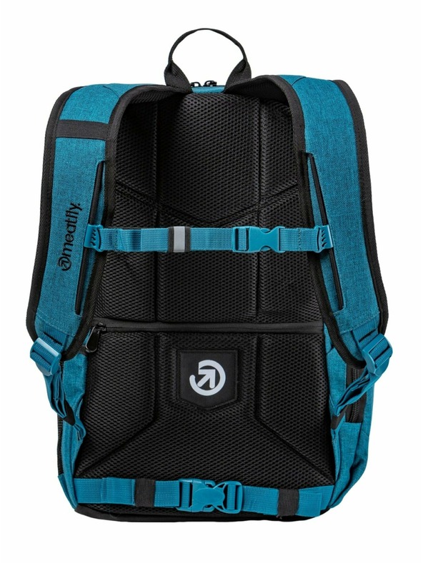 Meatfly Meatfly Rucksack Basejumper Petrol Meliert / Schwarz 22 L | Blau | Volumen 22 L