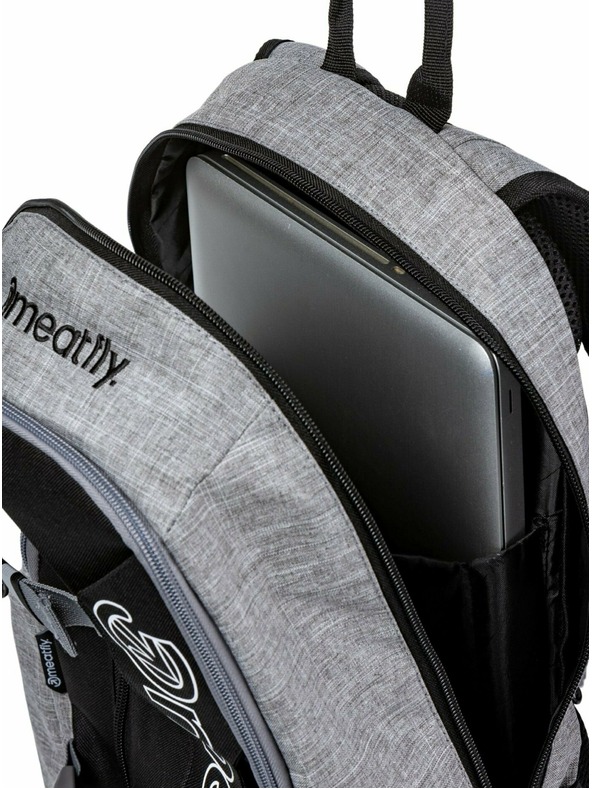 Meatfly Meatfly Rucksack Basejumper Grey Heather / Black 22 L | Schwarz | Volumen 22 L