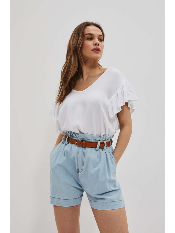 Moodo Hellblaue Damen Denim Shorts Moodo