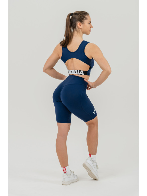 Nebbia Leggings-Shorts mit hoher Taille 9" SNATCHED 614 XS, dunkelblau
