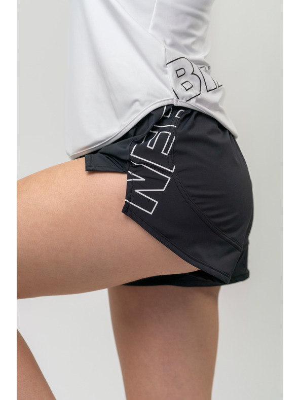 Nebbia FIT Activewear-Shorts mit versteckter Tasche 442 XS,schwarz