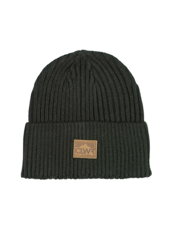 Tenson Unisex Colourwear Abzeichen Beanie Dark Khaki