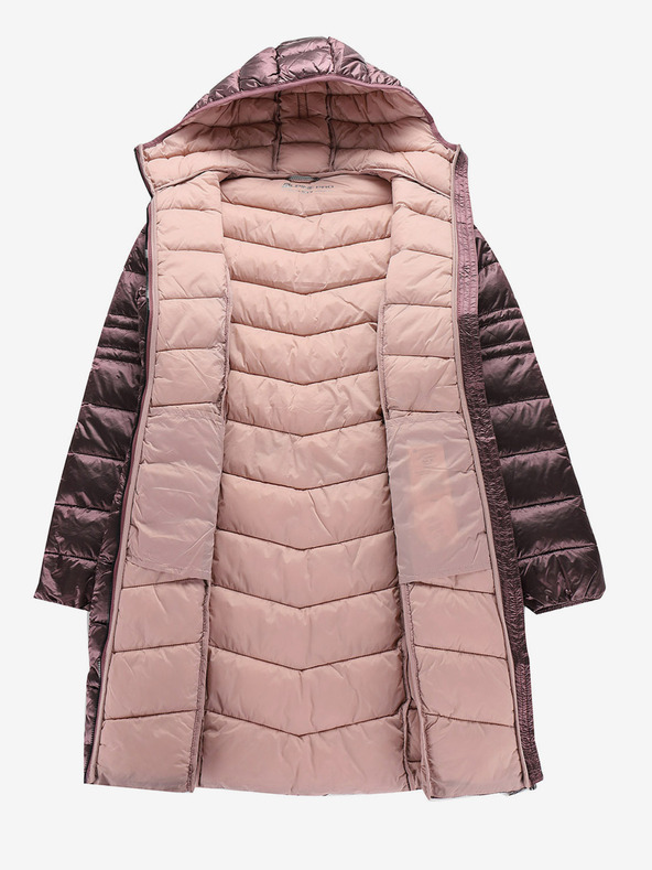 ALPINE PRO Langer ultraleichter Damenmantel ALPINE PRO OREFA rosa