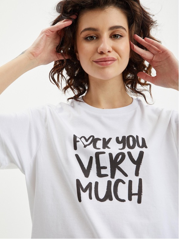 ZOOT.Original Weißes Frauen-T-Shirt Zoot Original Fuck you very much