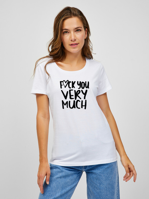 ZOOT.Original Weißes Frauen-T-Shirt Zoot Original Fuck you very much