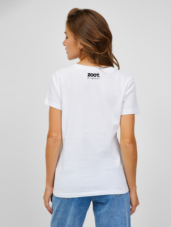 ZOOT.Original Weißes Damen Zoot Original T-Shirt Where There Is No Wine