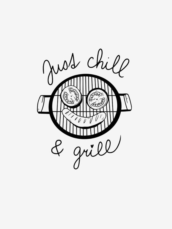 ZOOT.Original Weißes ZOOT.Original Damen-T-Shirt Just chill & grill