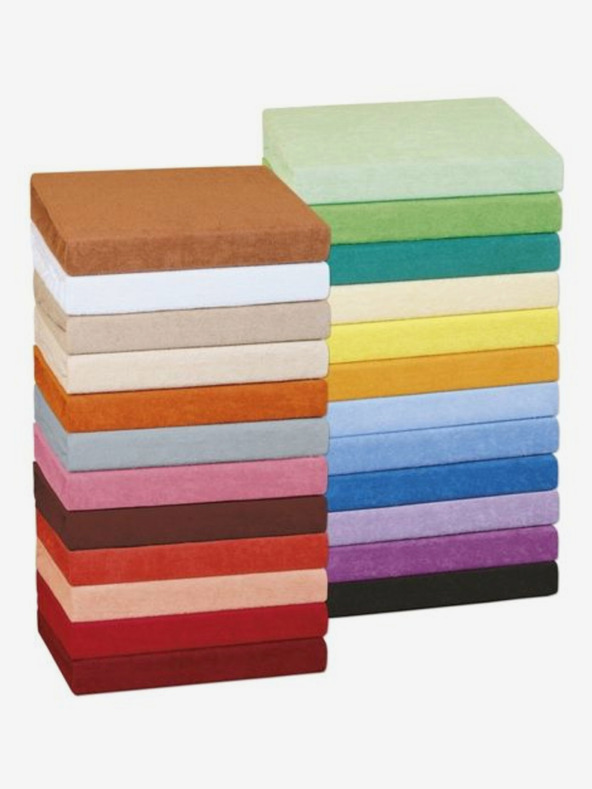 Kvalitex Frottee-Spannbettlaken 200x200cm zitrone Kvalitex