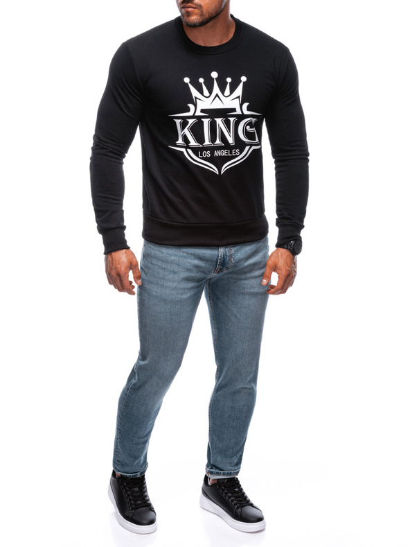 Edoti EDOTI Herren-Kapuzensweatshirt, schwarz