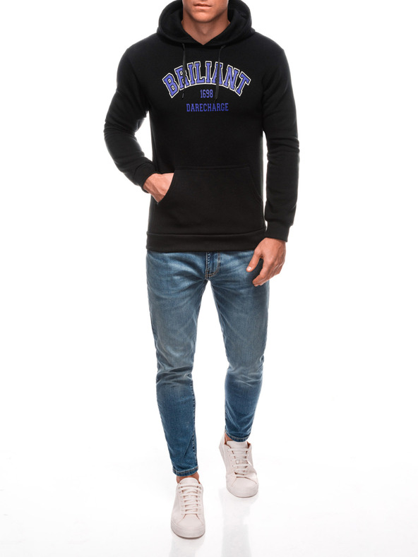 Edoti EDOTI Herren-Kapuzenpullover, schwarz