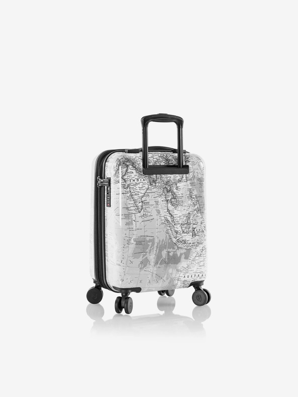 Heys 3-teiliges gemustertes Reisekofferset in Weiß Heys Journey 3G S,M,L Black/White Map