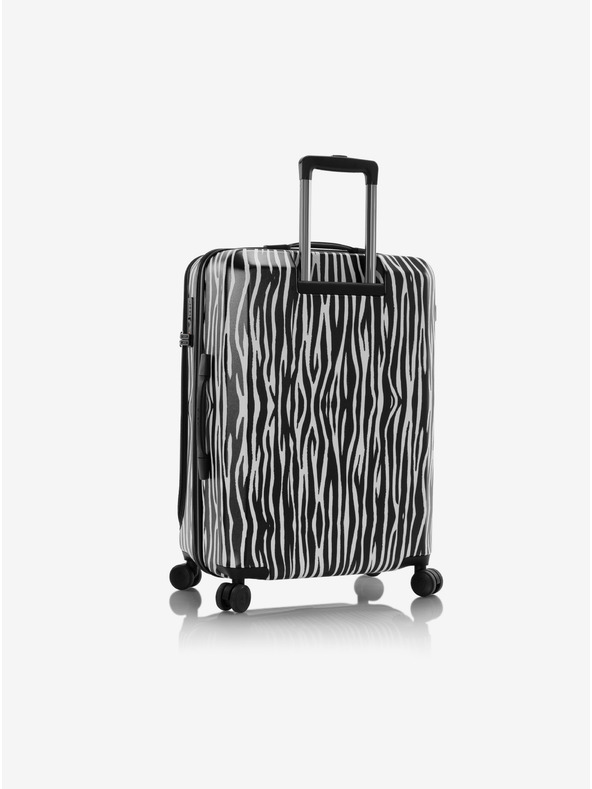 Heys Schwarz-weißer Reisekoffer mit Tiermuster Heys EZ Fashion M Zebra