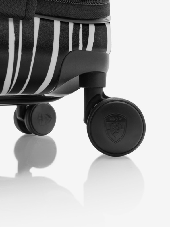 Heys Schwarz-weißer Reisekoffer mit Tiermuster Heys EZ Fashion M Zebra