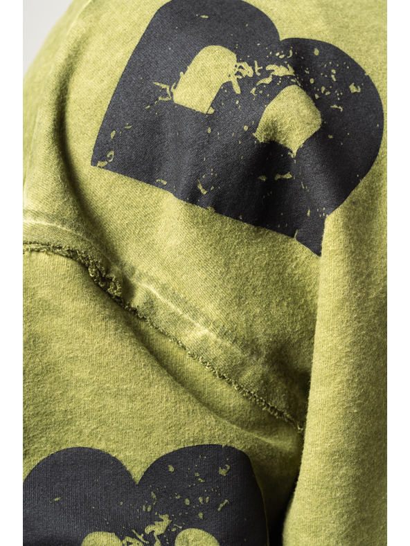 Nebbia Abgewaschener Oversized-Kapuzenpullover NO BS 371