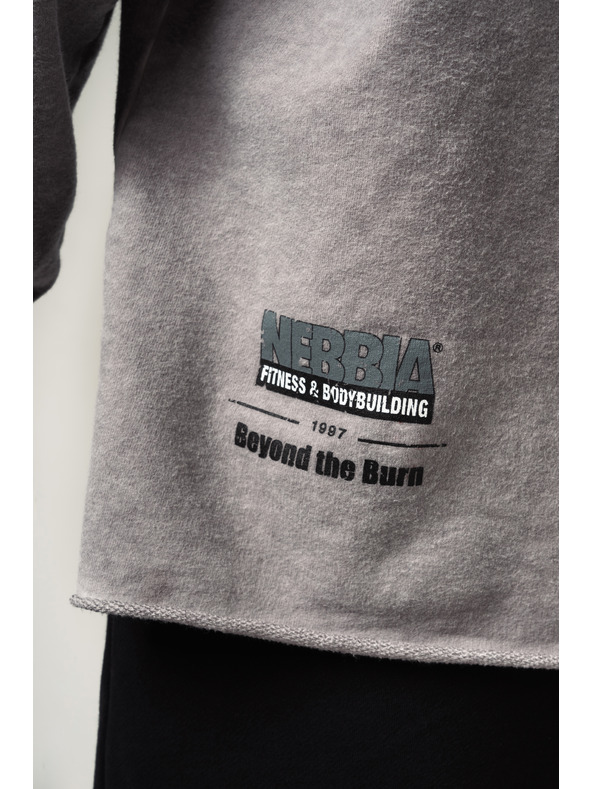 Nebbia Abgewaschener Oversized-Kapuzenpullover NO BS 371