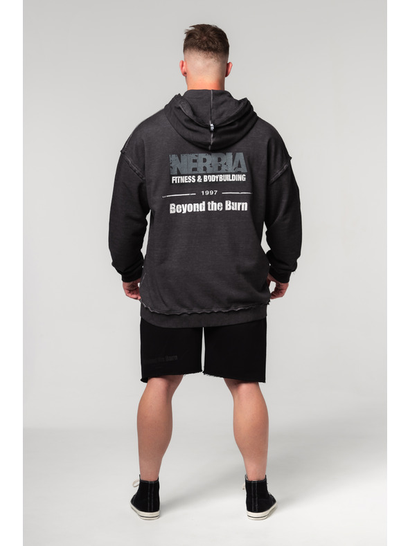 Nebbia Abgewaschenes Sweatshirt mit Reißverschluss GYM BRO 362