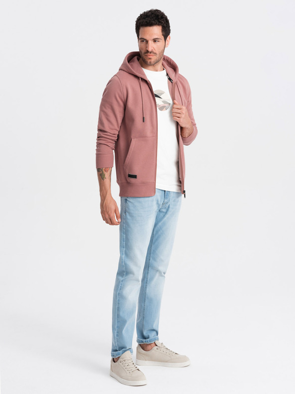 Ombre Clothing Herren Baumwoll-Sweatjacke BASIC Ombre Clothing