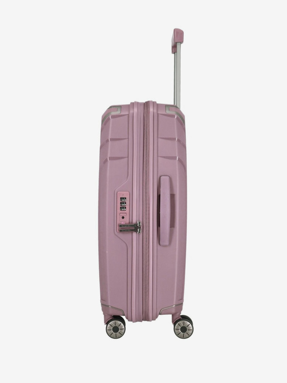 Travelite Rosa Damen Travelite Elvaa 4w M Rosé Reisekoffer