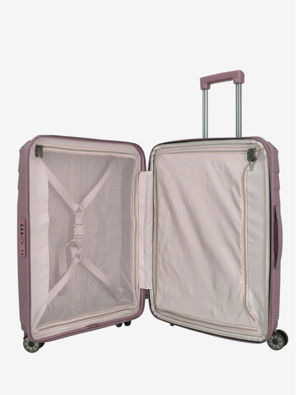 Travelite Rosa Damen Travelite Elvaa 4w M Rosé Reisekoffer