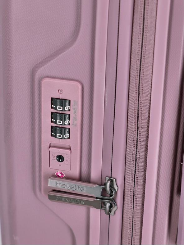 Travelite Rosa Damen Travelite Elvaa 4w M Rosé Reisekoffer