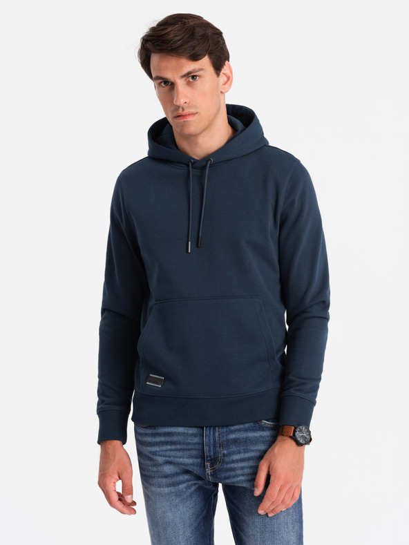 Ombre Clothing Herren Baumwoll-Hoodie BASIC mit Kängurutasche und Kapuze Ombre Clothing