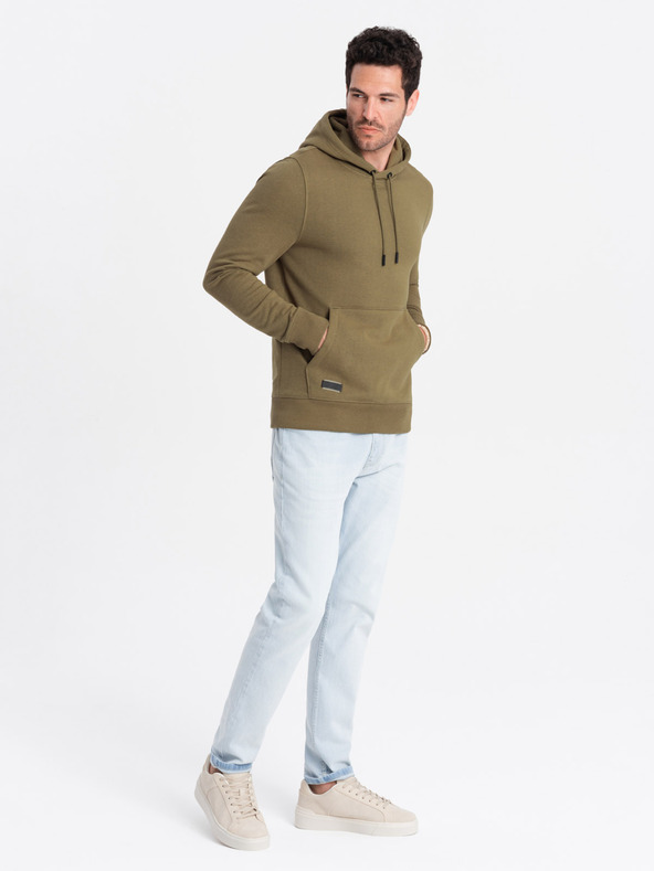 Ombre Clothing Herren Baumwoll-Kapuzenpullover BASIC mit Kängurutasche Ombre Clothing