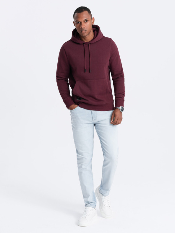 Ombre Clothing Herren Baumwoll-Hoodie BASIC mit Kängurutasche und Kapuze Ombre Clothing