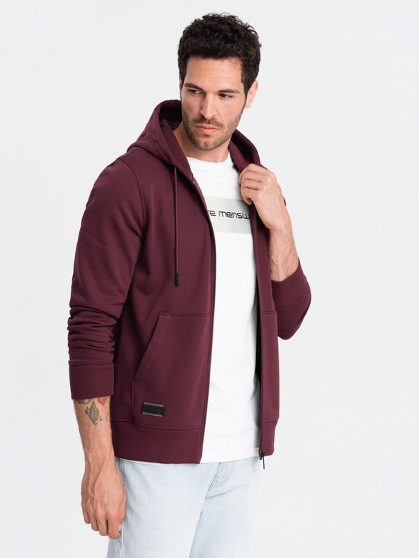Ombre Clothing Herren Baumwoll-Sweatjacke BASIC Ombre Clothing