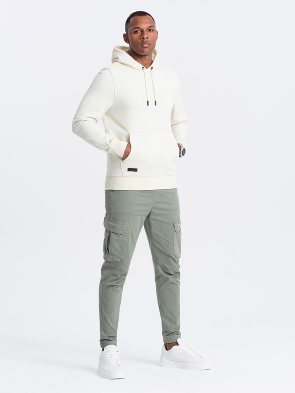 Ombre Clothing Herren Baumwoll-Kapuzenpullover BASIC mit Kängurutasche Ombre Clothing