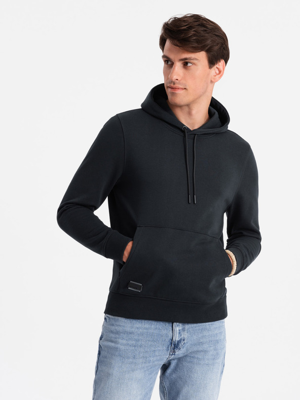 Ombre Clothing Herren Baumwoll-Kapuzenpullover BASIC mit Kängurutasche Ombre Clothing