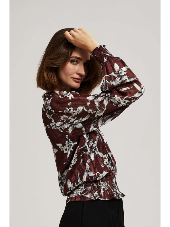 Moodo Damen Bluse Gemustert Moodo