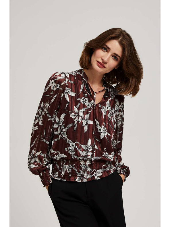 Moodo Damen Bluse Gemustert Moodo