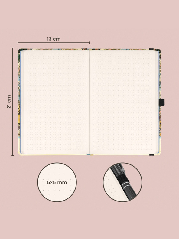 NOTIQUE NOTIQUE-Notizen Alfons Mucha - Tierkreiszeichen, gepunktet, 13 x 21 cm