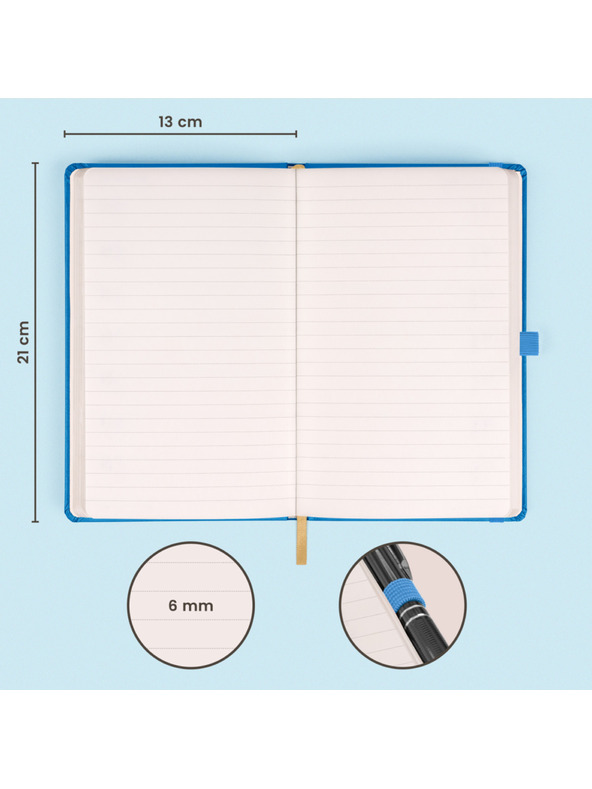 NOTIQUE NOTIQUE-Notizen Blau, liniert, 13 x 21 cm