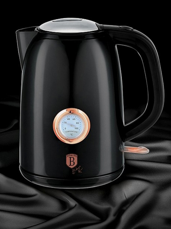 Berlingerhaus Elektrischer Wasserkocher 1,7 L mit Thermometer Black Rose Collection BERLINGERHAUS