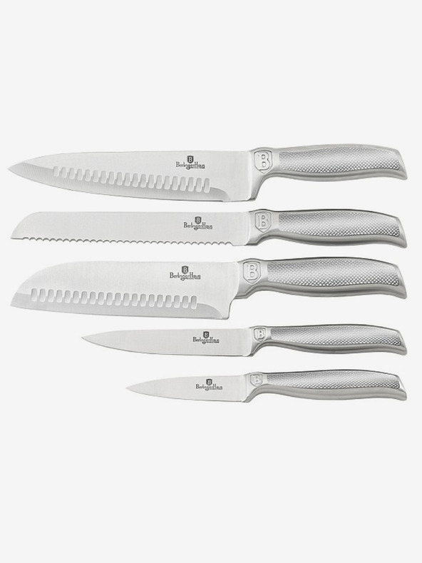 Berlingerhaus Messerset im Ständer 6-teilig Royal Purple Metallic Line Kikoza Kollektion BERLINGERHAUS