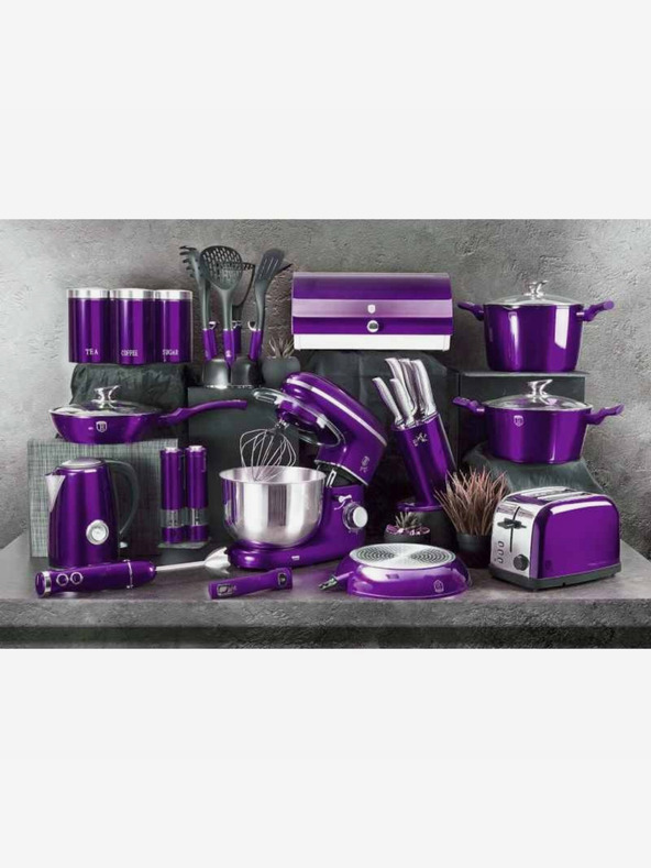 Berlingerhaus Messerset im Ständer 6-teilig Royal Purple Metallic Line Kikoza Kollektion BERLINGERHAUS