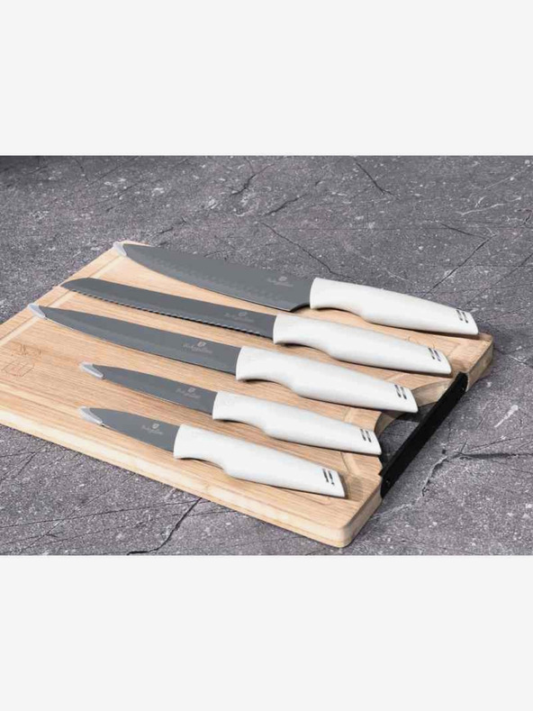 Berlingerhaus Fünfteiliges Messerset + Schneidebrett BERLINGERHAUS Aspen Collection