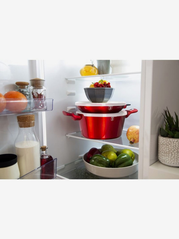 Berlingerhaus Kochtopfset mit Marmoroberfläche 22-teilig Burgundy Metallic Line BERLINGERHAUS