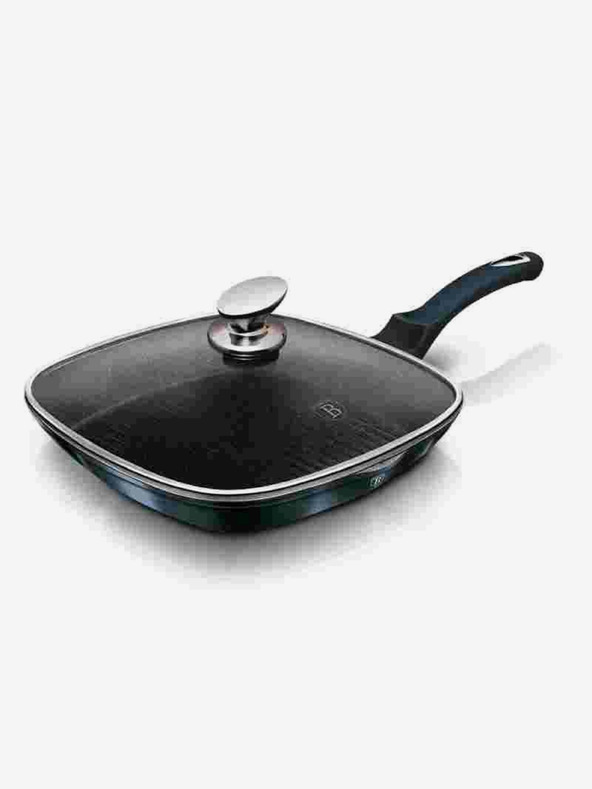 Berlingerhaus Grillpfanne mit Marmoroberfläche und Deckel 28 cm BERLINGERHAUS Metallic Line Aquamarine Edition