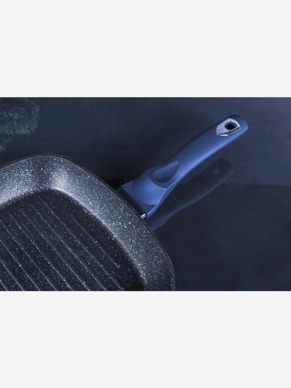 Berlingerhaus Grillpfanne mit Marmoroberfläche und Deckel 28 cm BERLINGERHAUS Metallic Line Aquamarine Edition