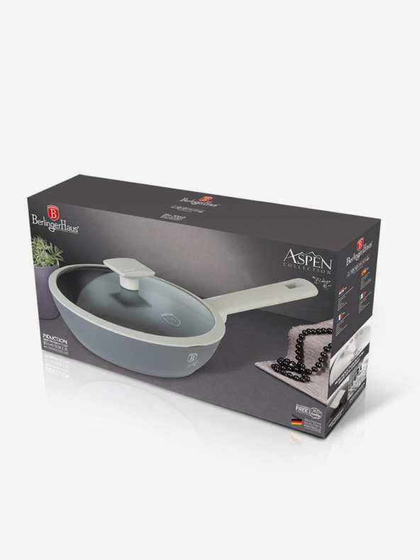 Berlingerhaus Tiefe Bratpfanne mit Deckel mit Titanoberfläche 24 cm Aspen Collection BERLINGERHAUS