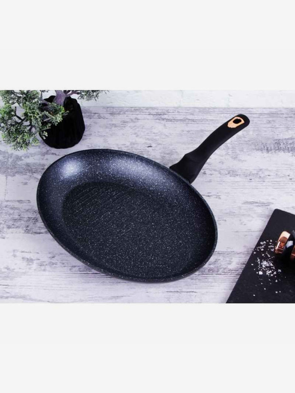 Berlingerhaus Fisch- und Steakpfanne mit Marmoroberfläche 35 cm Black Rose Collection BERLINGERHAUS