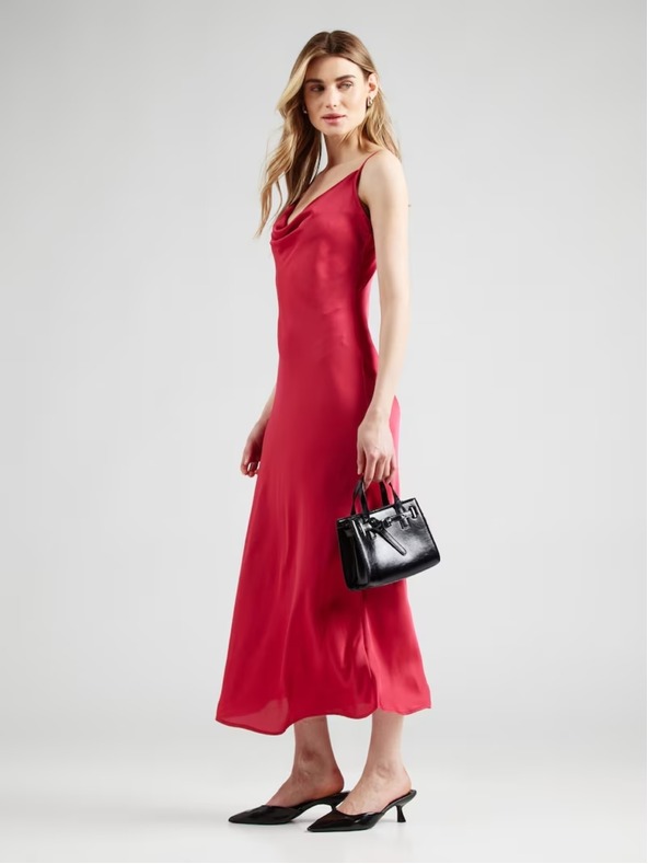 Guess Jeans Damen rote Satin-Kleid Guess Jeans