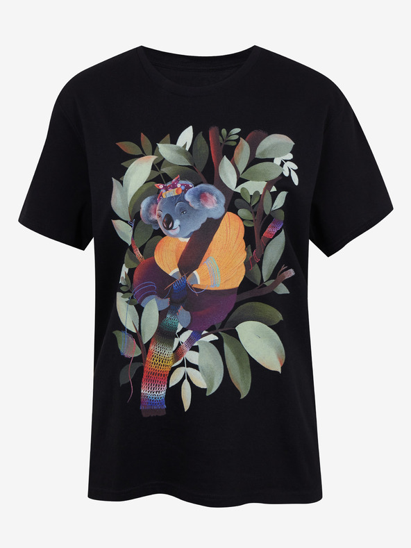 DOBRO Schwarzes T-Shirt Zoot Dobro Koala