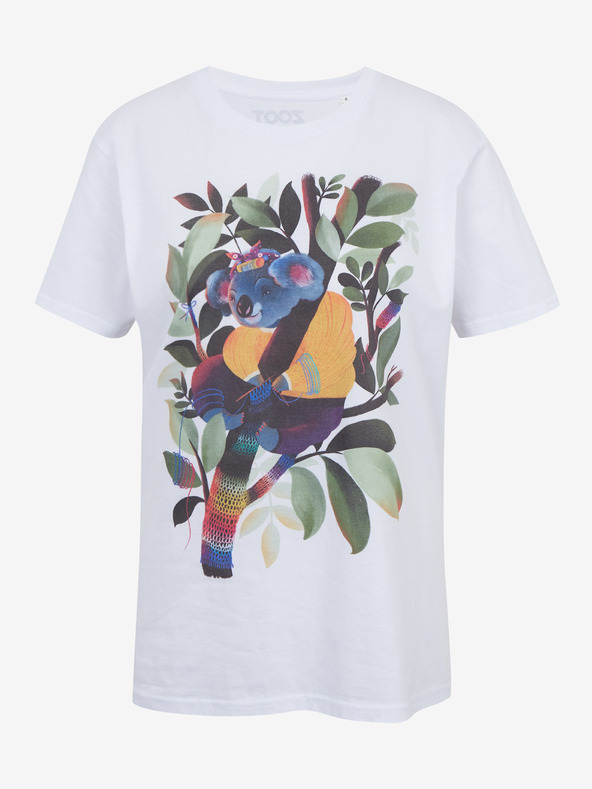 DOBRO Weißes Damen-T-Shirt mit Aufdruck Zoot DOBRO. Koala
