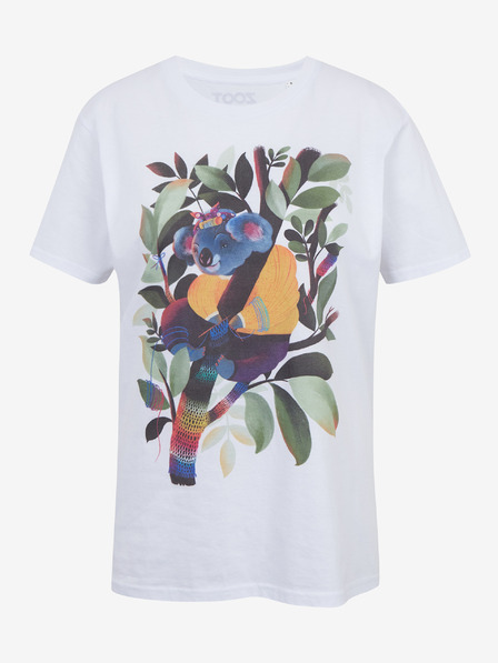 DOBRO Weißes Damen-T-Shirt mit Aufdruck Zoot DOBRO. Koala